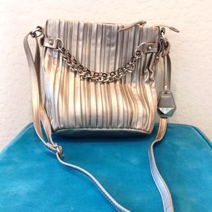Silver crossbody purse by Jessica Simpson